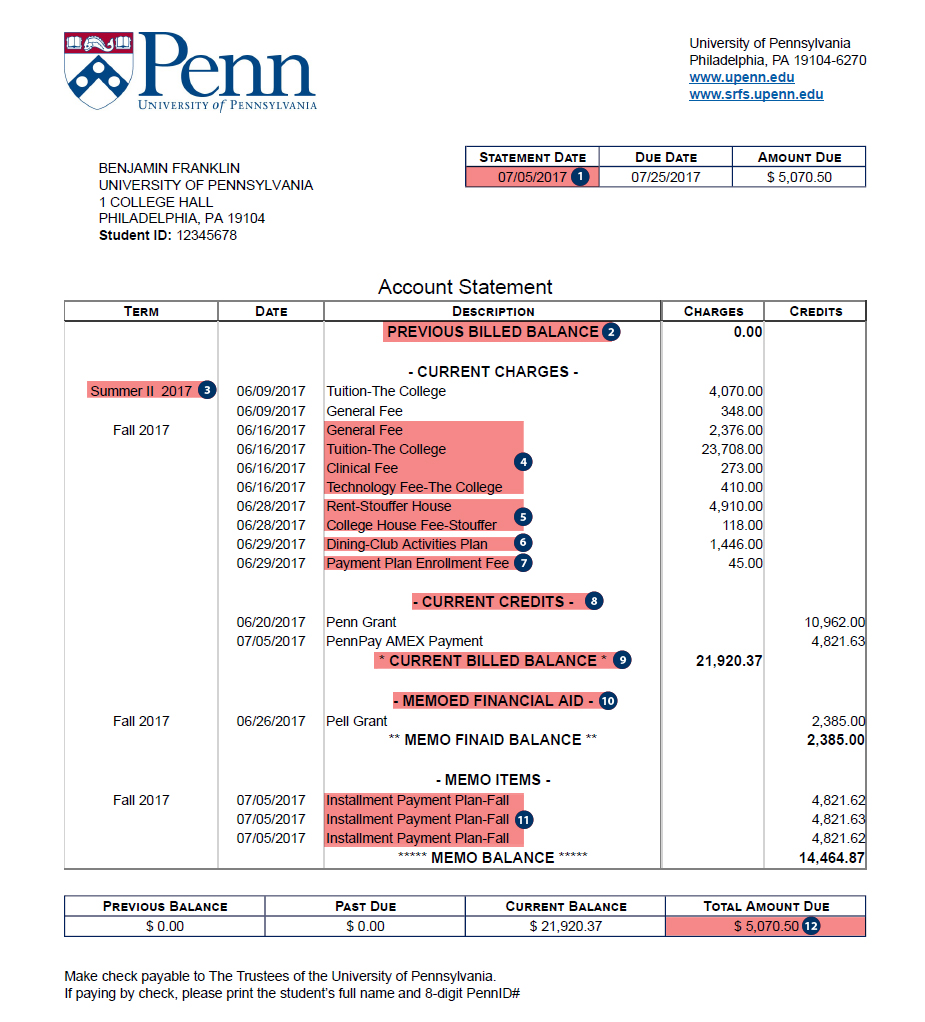 Sample image of a bill