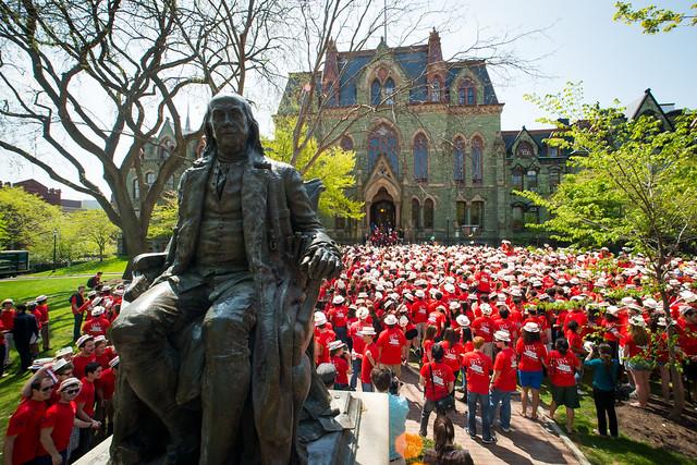 Ben Franklin statue during Hey Day