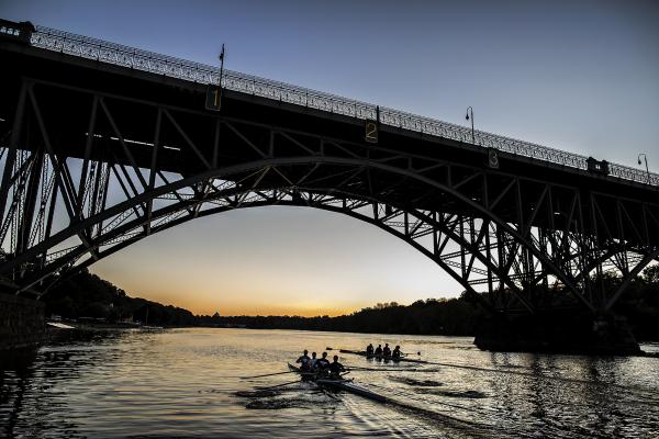 rowing team out on the river